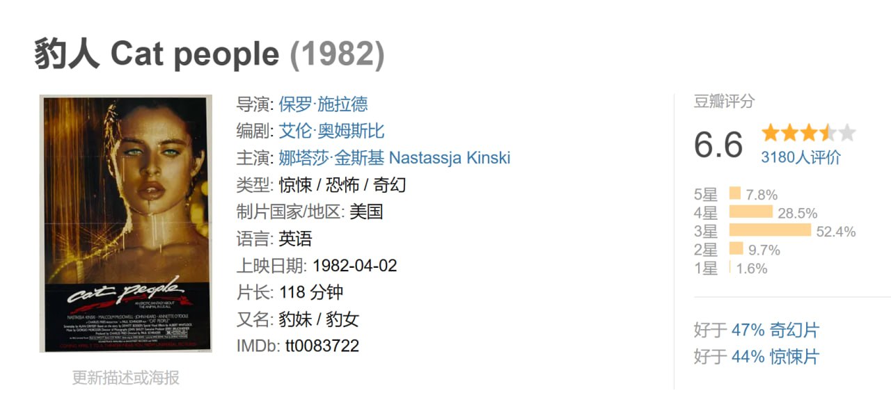 豹人 Cat people (1982)